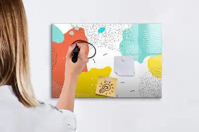 Schreib-Magnettafel im Design POP-Abstraktion