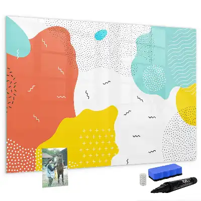 Schreib-Magnettafel im Design POP-Abstraktion