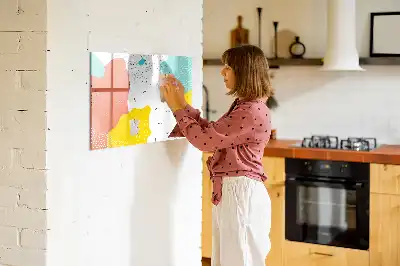 Schreib-Magnettafel im Design POP-Abstraktion