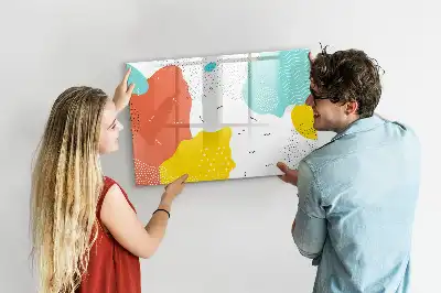 Schreib-Magnettafel im Design POP-Abstraktion