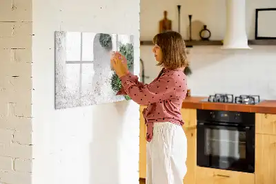 Beschreibbare Magnettafel in Form dekorativer Pflanzen