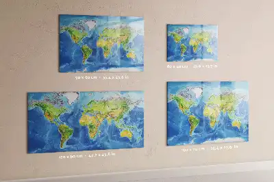 Beschreibbare Weltkarte als Magnettafel beschreibbare magnetische Weltkarte