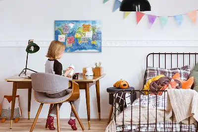 Beschreibbare Weltkarte als Magnettafel beschreibbare magnetische Weltkarte