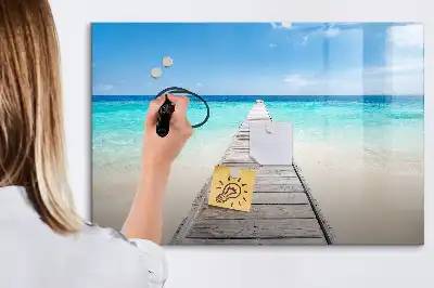 Schreib-Magnettafel mit Motiv Tropische Insel