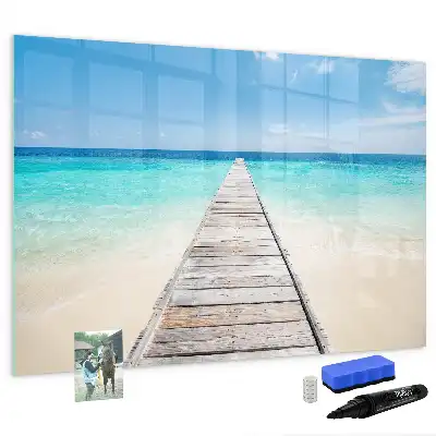 Schreib-Magnettafel mit Motiv Tropische Insel