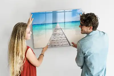 Schreib-Magnettafel mit Motiv Tropische Insel