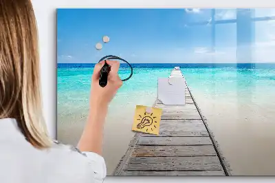 Schreib-Magnettafel mit Motiv Tropische Insel