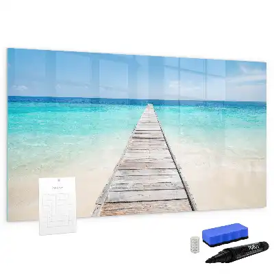 Schreib-Magnettafel mit Motiv Tropische Insel