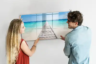 Schreib-Magnettafel mit Motiv Tropische Insel