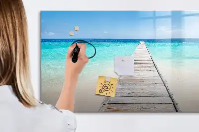Schreib-Magnettafel mit Motiv Tropische Insel