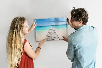 Schreib-Magnettafel mit Motiv Tropische Insel