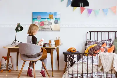 Schreib-Magnettafel mit Motiv Tropische Insel