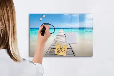 Schreib-Magnettafel mit Motiv Tropische Insel