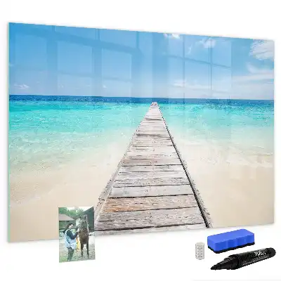 Schreib-Magnettafel mit Motiv Tropische Insel