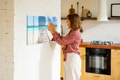 Schreib-Magnettafel mit Motiv Tropische Insel