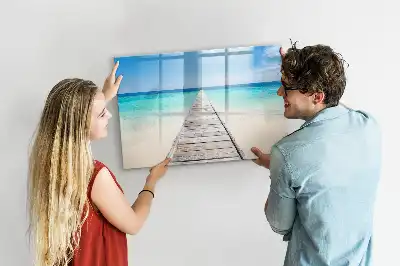 Schreib-Magnettafel mit Motiv Tropische Insel