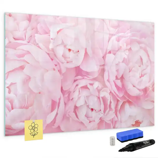 Beschreibbare Magnettafel mit Motiv blühende Blumen