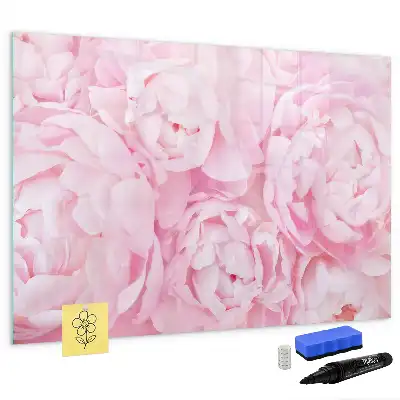 Beschreibbare Magnettafel mit Motiv blühende Blumen