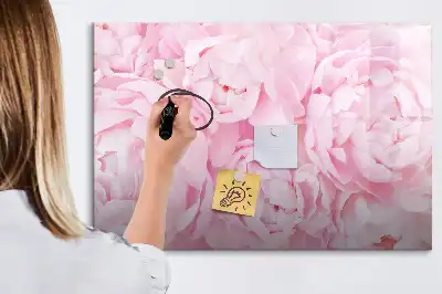 Beschreibbare Magnettafel mit Motiv blühende Blumen