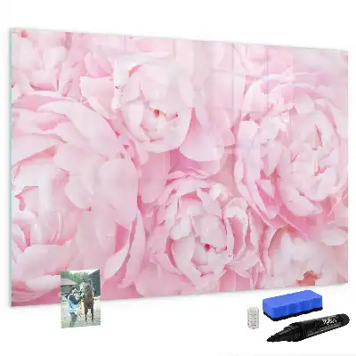 Beschreibbare Magnettafel mit Motiv blühende Blumen