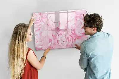 Beschreibbare Magnettafel mit Motiv blühende Blumen