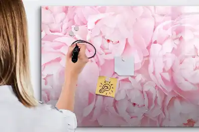Beschreibbare Magnettafel mit Motiv blühende Blumen