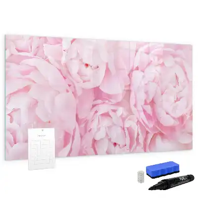 Beschreibbare Magnettafel mit Motiv blühende Blumen