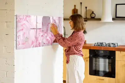 Beschreibbare Magnettafel mit Motiv blühende Blumen