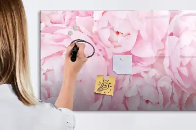 Beschreibbare Magnettafel mit Motiv blühende Blumen