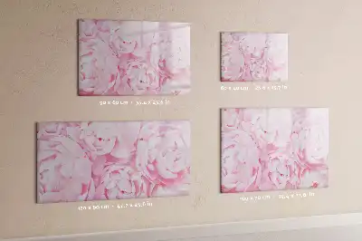 Beschreibbare Magnettafel mit Motiv blühende Blumen