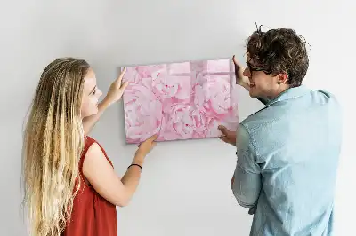 Beschreibbare Magnettafel mit Motiv blühende Blumen