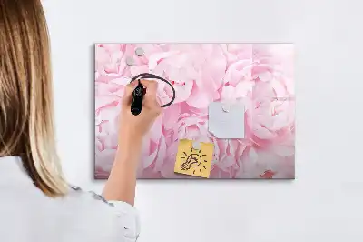 Beschreibbare Magnettafel mit Motiv blühende Blumen