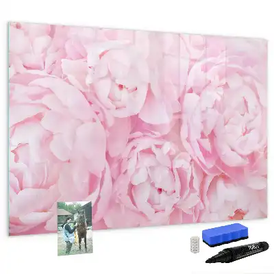 Beschreibbare Magnettafel mit Motiv blühende Blumen