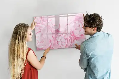 Beschreibbare Magnettafel mit Motiv blühende Blumen