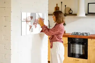 Schreib-Magnettafel mit Motiv alte Karte auf Ziegeln