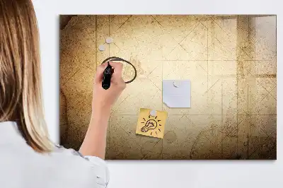 Magnetische Schreibtafel im Weltkarten-Design alte Weltkarte
