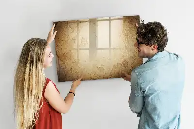 Magnetische Schreibtafel im Weltkarten-Design alte Weltkarte