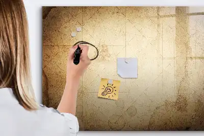 Magnetische Schreibtafel im Weltkarten-Design alte Weltkarte