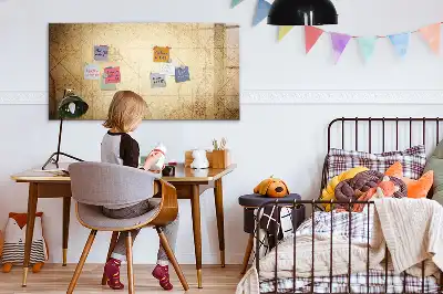 Magnetische Schreibtafel im Weltkarten-Design alte Weltkarte