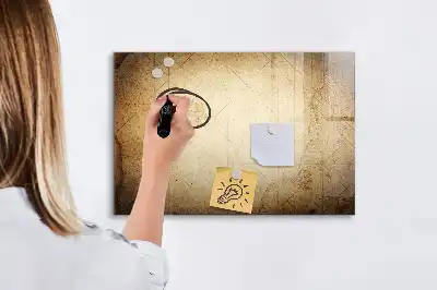 Magnetische Schreibtafel im Weltkarten-Design alte Weltkarte