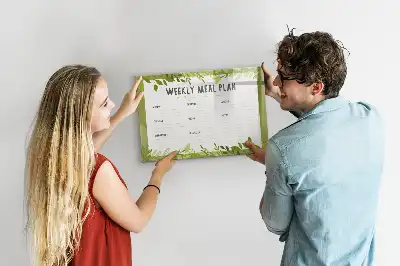 Beschreibbare Magnettafel für das Wochenmenü