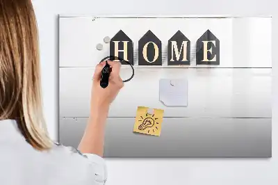 Beschreibbare Magnettafel mit dem Schriftzug Zuhause