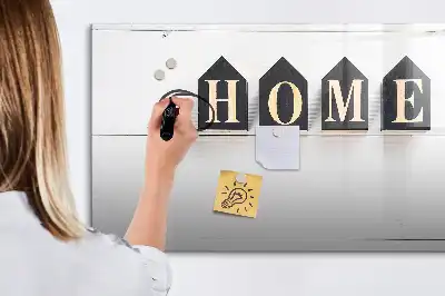 Beschreibbare Magnettafel mit dem Schriftzug Zuhause