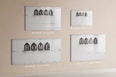 Beschreibbare Magnettafel mit dem Schriftzug Zuhause