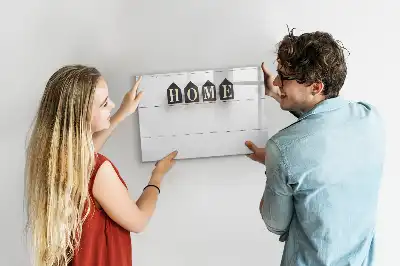 Beschreibbare Magnettafel mit dem Schriftzug Zuhause