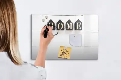 Beschreibbare Magnettafel mit dem Schriftzug Zuhause