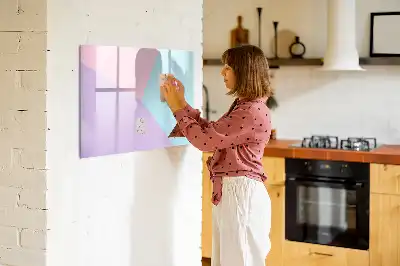 Schreib-Magnettafel mit Pastellmuster