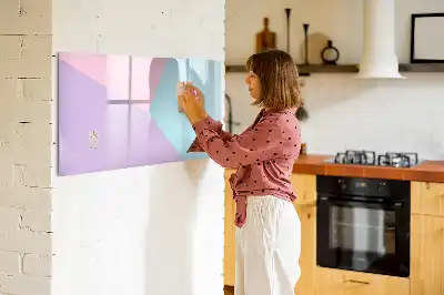 Schreib-Magnettafel mit Pastellmuster