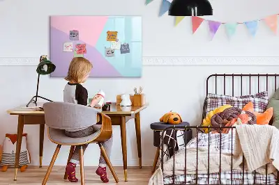 Schreib-Magnettafel mit Pastellmuster