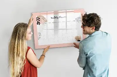 Magnetische Schreibtafel mit Blumenmuster als Planer